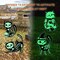8PCS Halloween Decorations Outdoor, 4pcs Glow in the Dark Black Cat 4pcs Graveyard Tombstones Signs